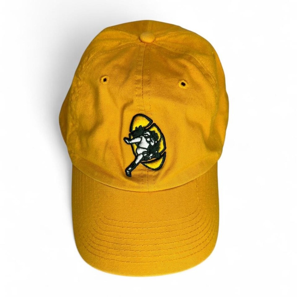 Yellow Green Bay Packers Titletown baseball cap with adjustable back #90s
